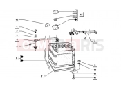 ape TM 703 DIESEL FL2 422CC 1997-2004 BATTERY-NEGATIVE AND POSITIVE CABLE