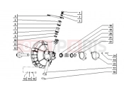 ape TM 703 DIESEL FL2 422CC 1997-2004 CLUTCH COVER (HANDLEBARS)