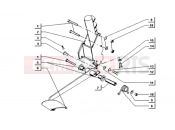ape TM 703 DIESEL FL2 422CC 1997-2004 MASTER CYLINDER AND BRAKE PEDAL FASTENER (HANDLEBARS)