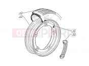 ape TM 703 DIESEL FL2 422CC 1997-2004 WHEEL (HANDLEBARS)