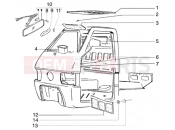 ape TM 703 DIESEL LCS 422CC 2005-től ANTIDAZZLE - SCREEN-MUDGUARD - FLAP-MIRRORS