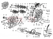 ape TM 703 DIESEL LCS 422CC 2005-től CRANKCASE - DRIVING SHAFT - CHANGE GEAR